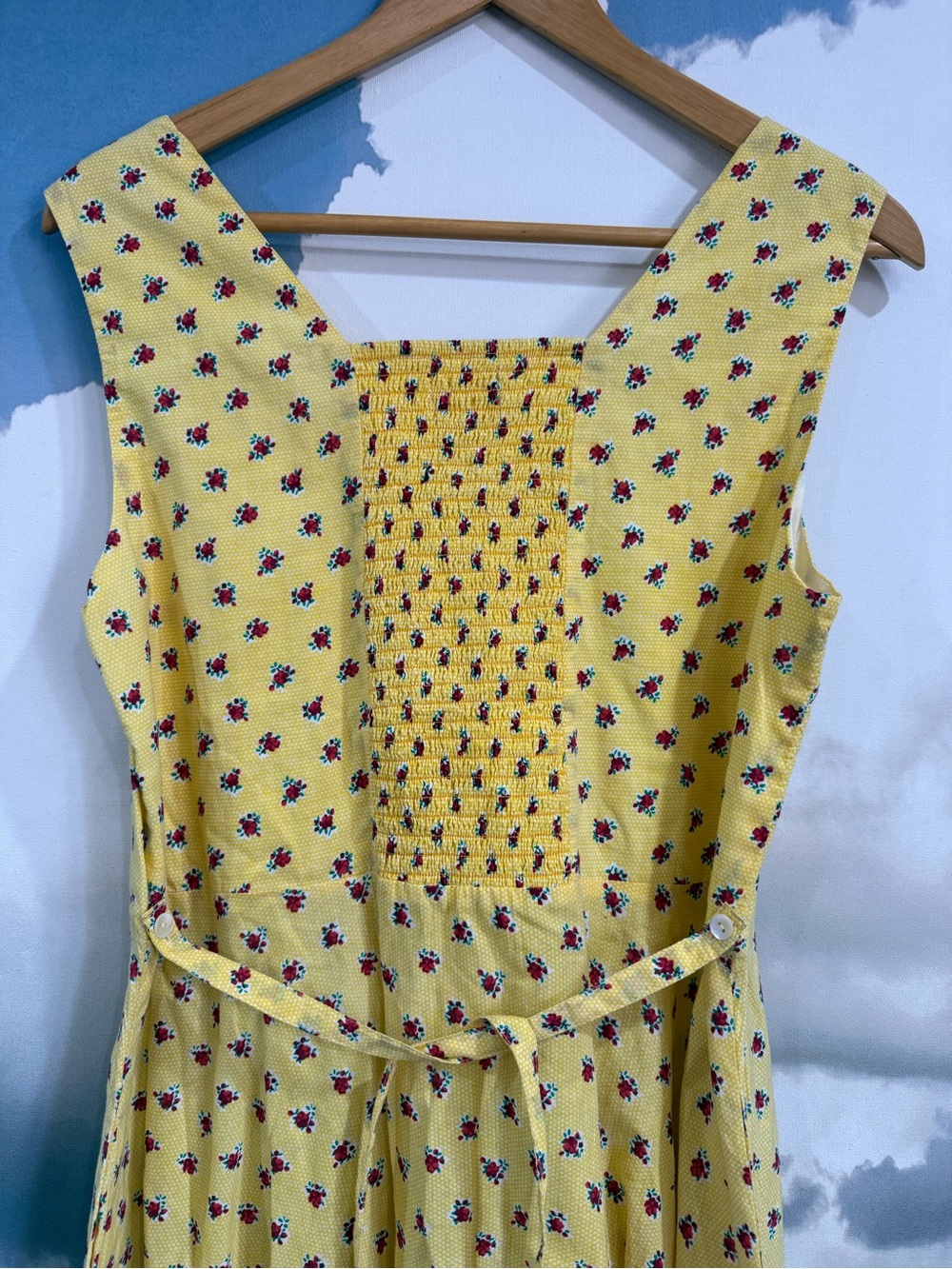 April Cornell Yellow Floral Prairie Dress Cottagecore Fairytale Whimsical Medium - Picture 6 of 8